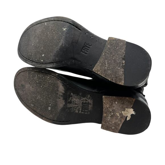 Frye Melissa Seam Short Boots Leather Black Size US 6 - Picture 14 of 15